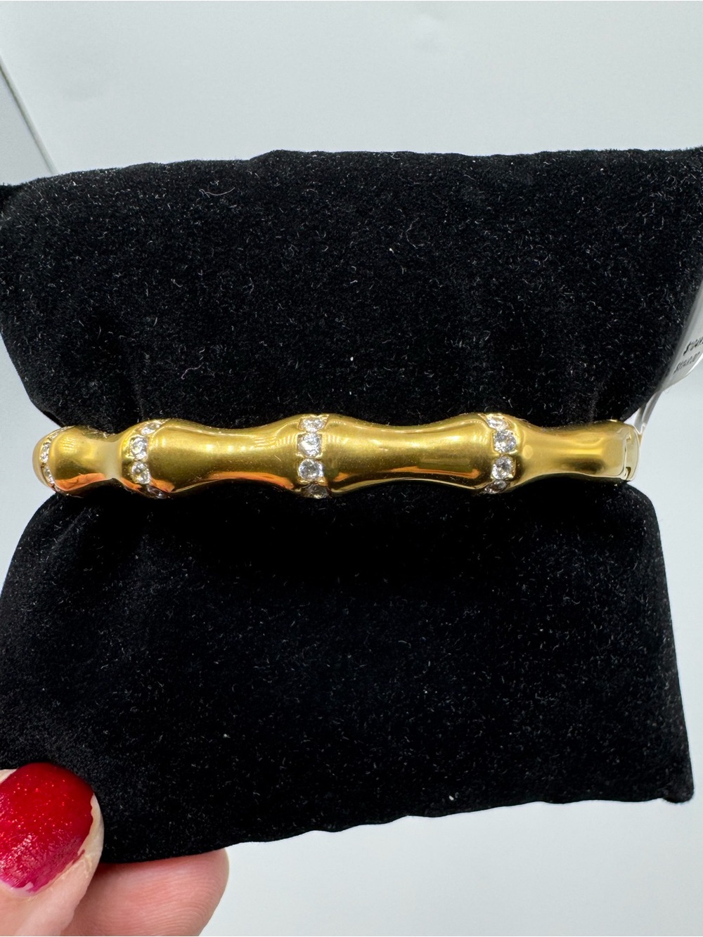 14k Bamboo Bangle - Picture 6 of 11